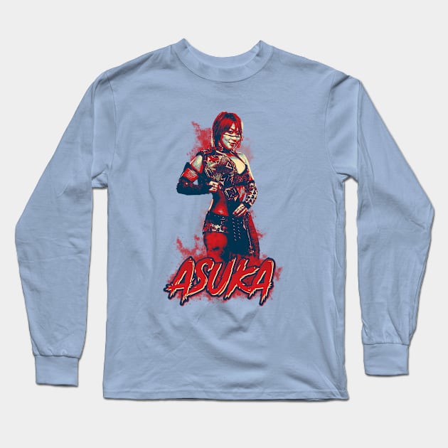 Asuka Wrestler Pop Art Long Sleeve T-Shirt by NONOKERS